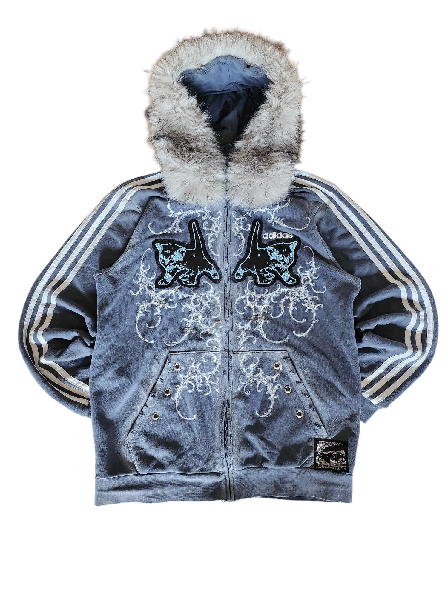 Niebieska bluza Adidas custom Kitty