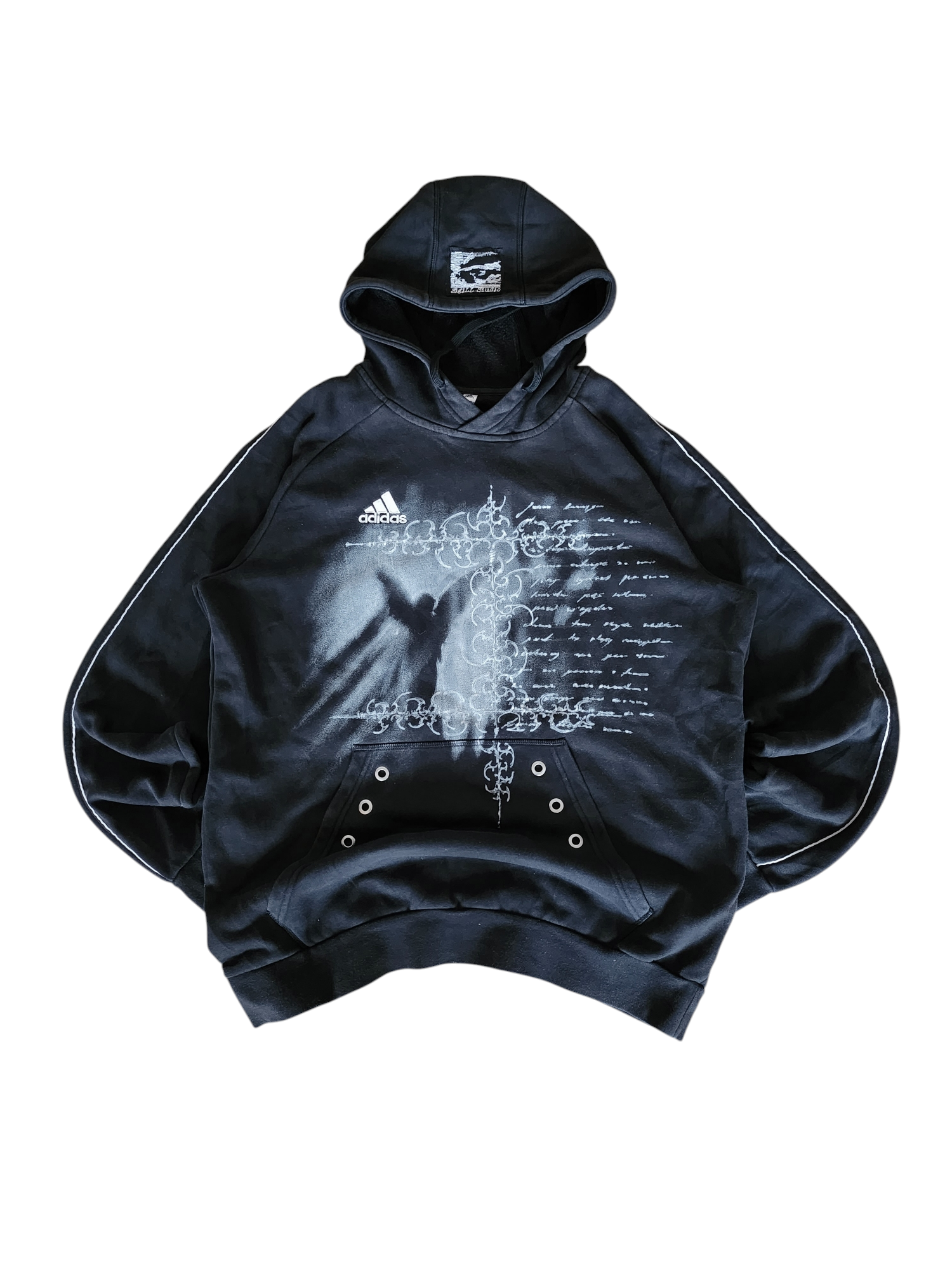 Czarna bluza custom cybersigilism adidas
