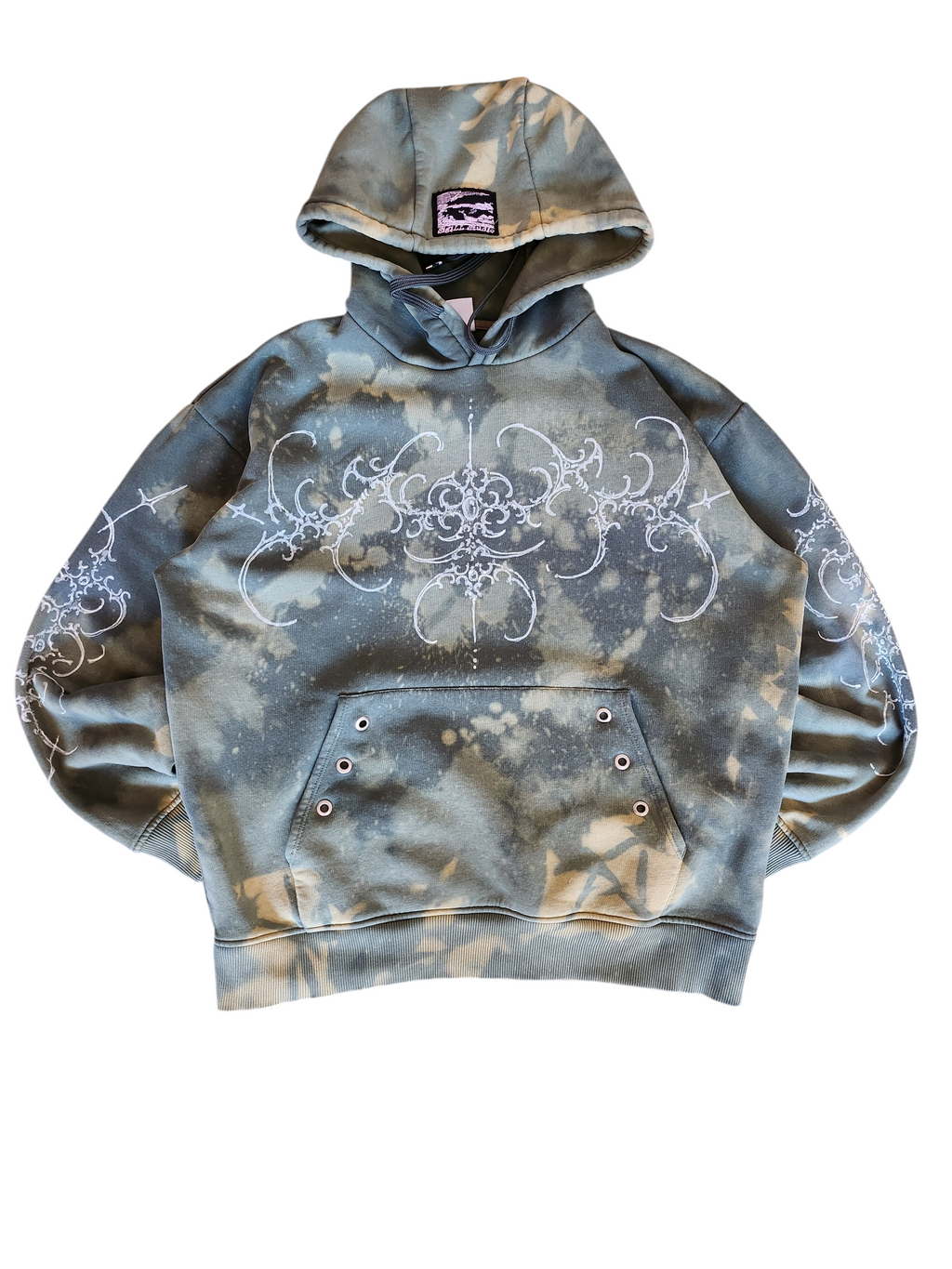 Zielona bluza tie dye custom cybersigilism