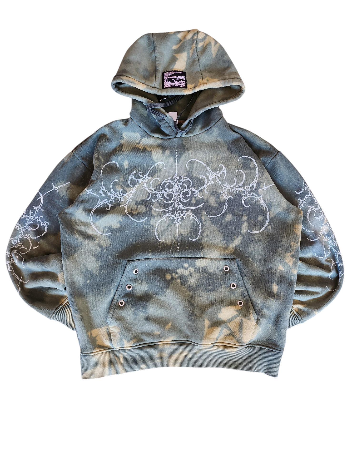 Zielona bluza tie dye custom cybersigilism