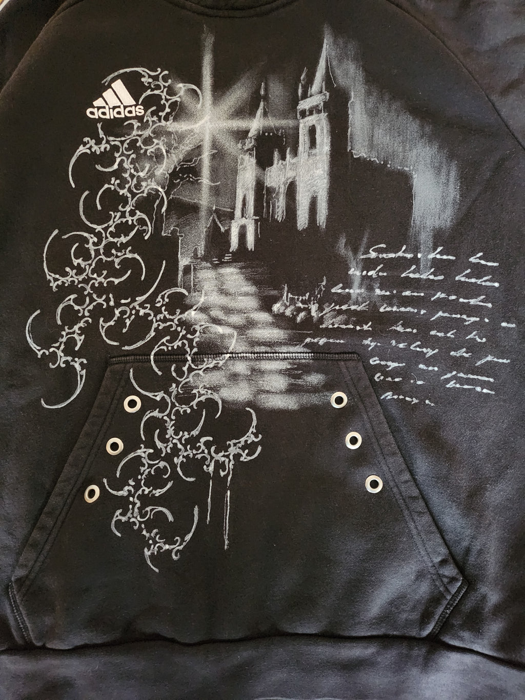 Czarna bluza custom cybersigilism adidas