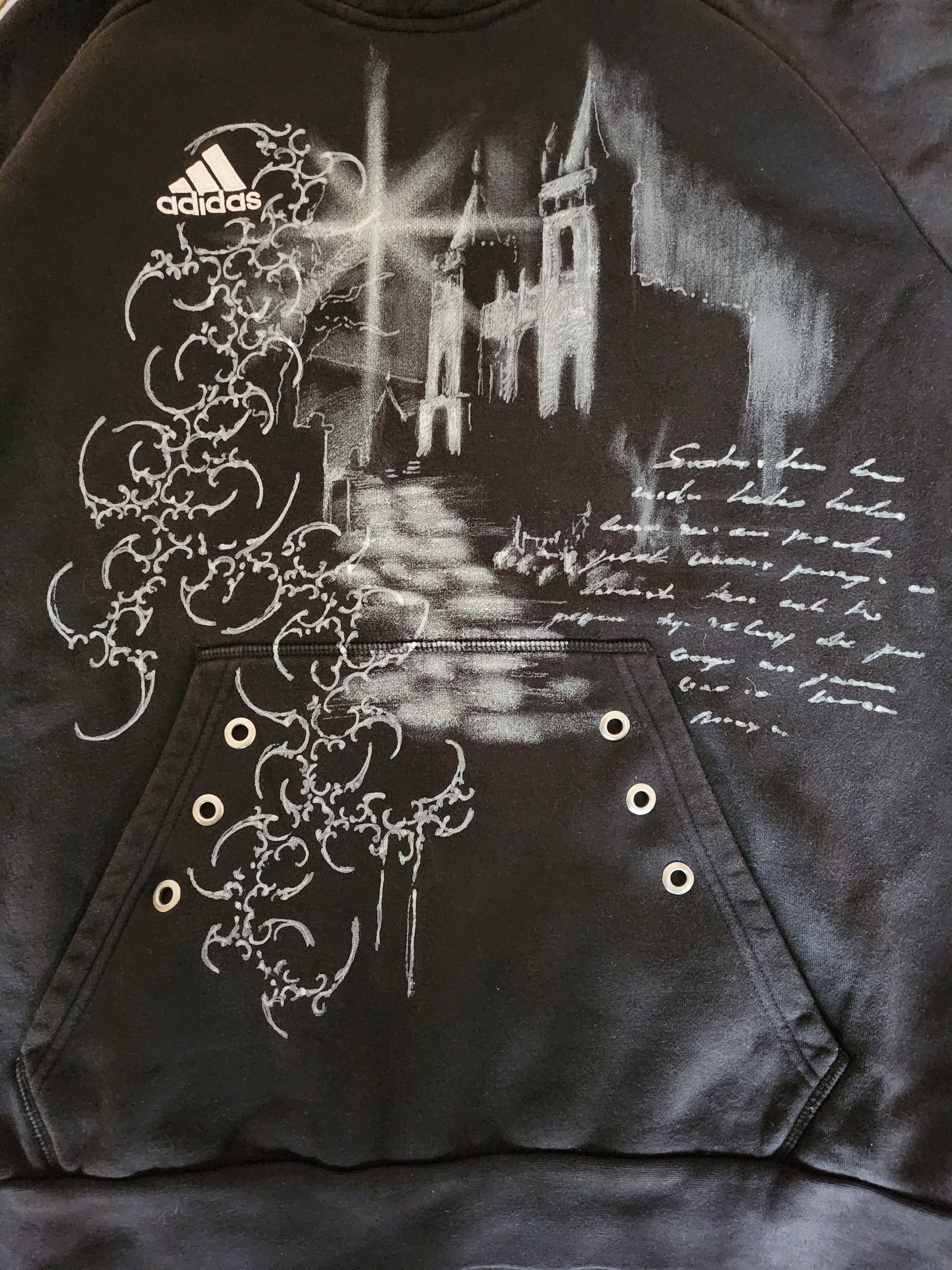 Czarna bluza custom cybersigilism adidas