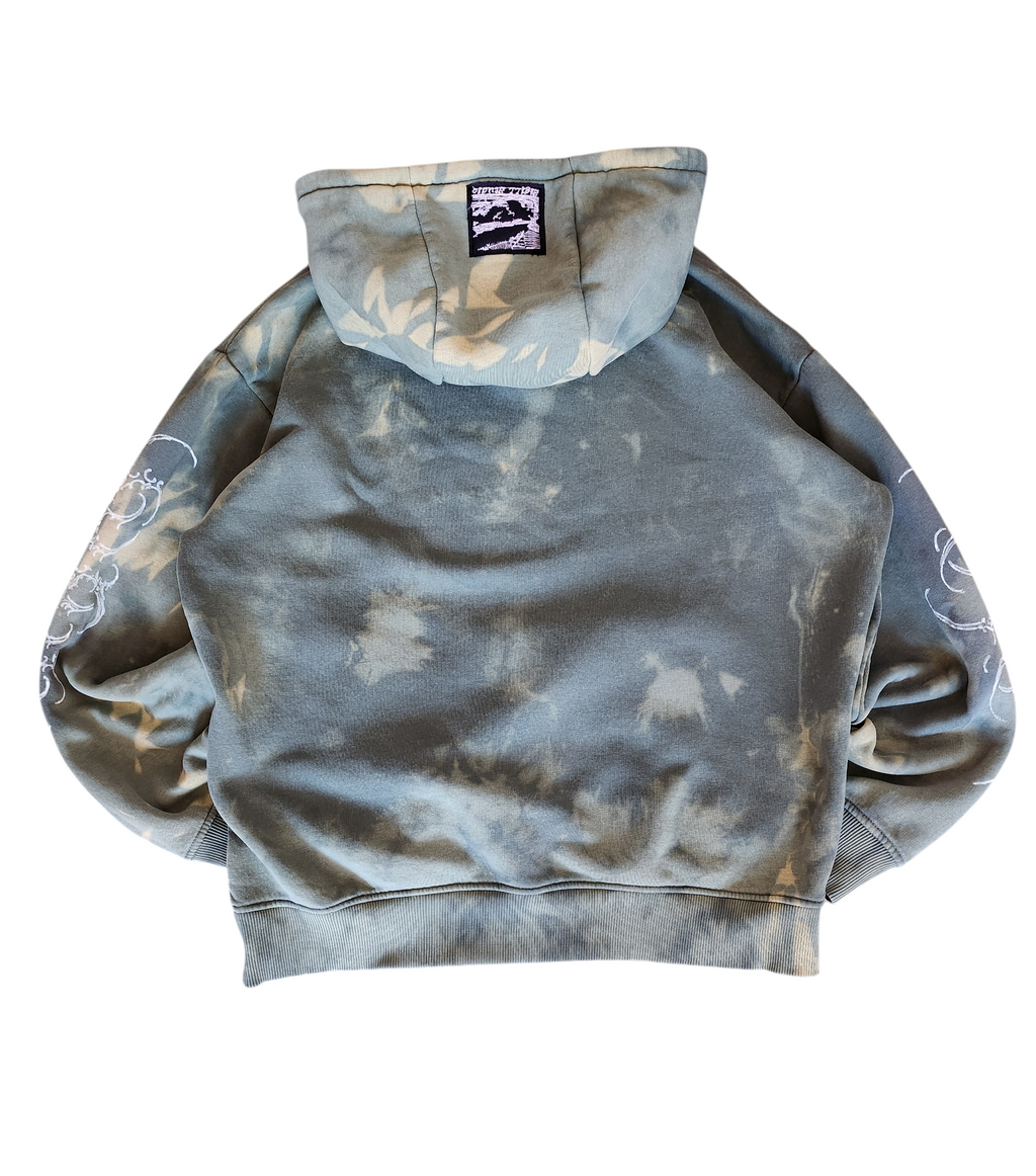 Zielona bluza tie dye custom cybersigilism