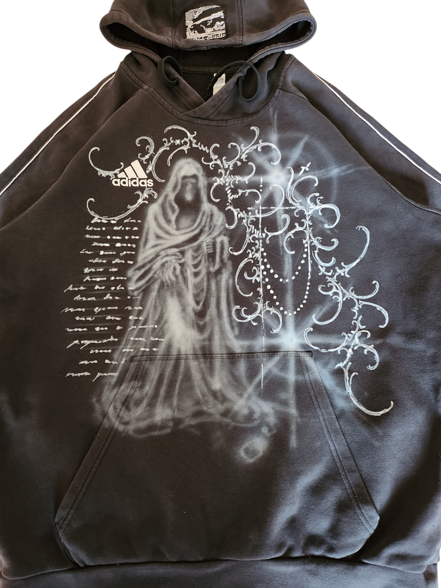 Czarna custom bluza cybersigilism adidas