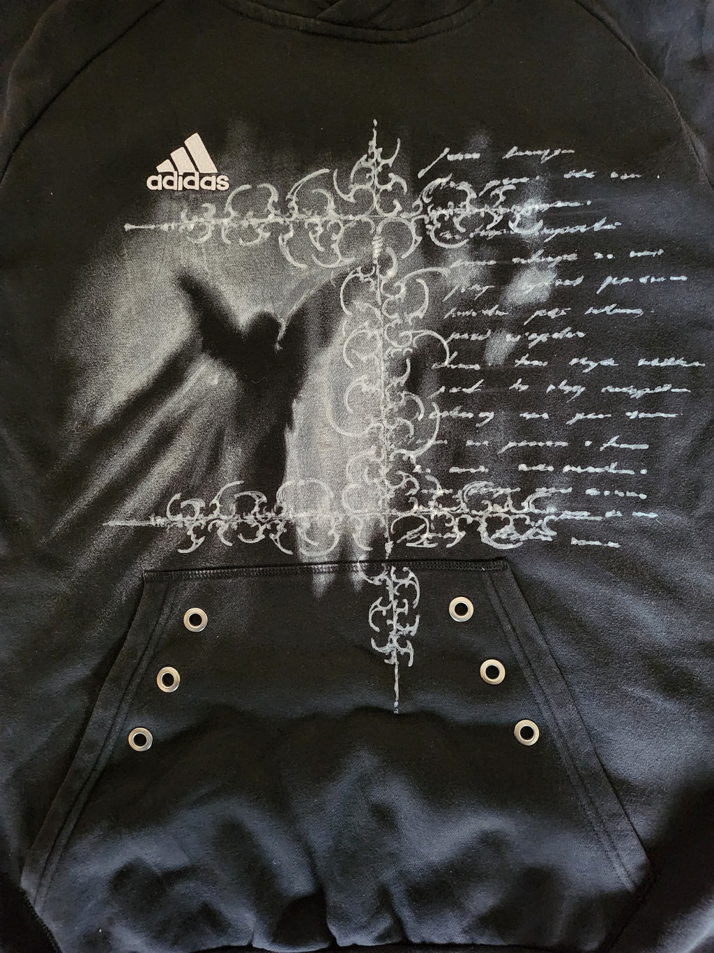 Czarna bluza custom cybersigilism adidas