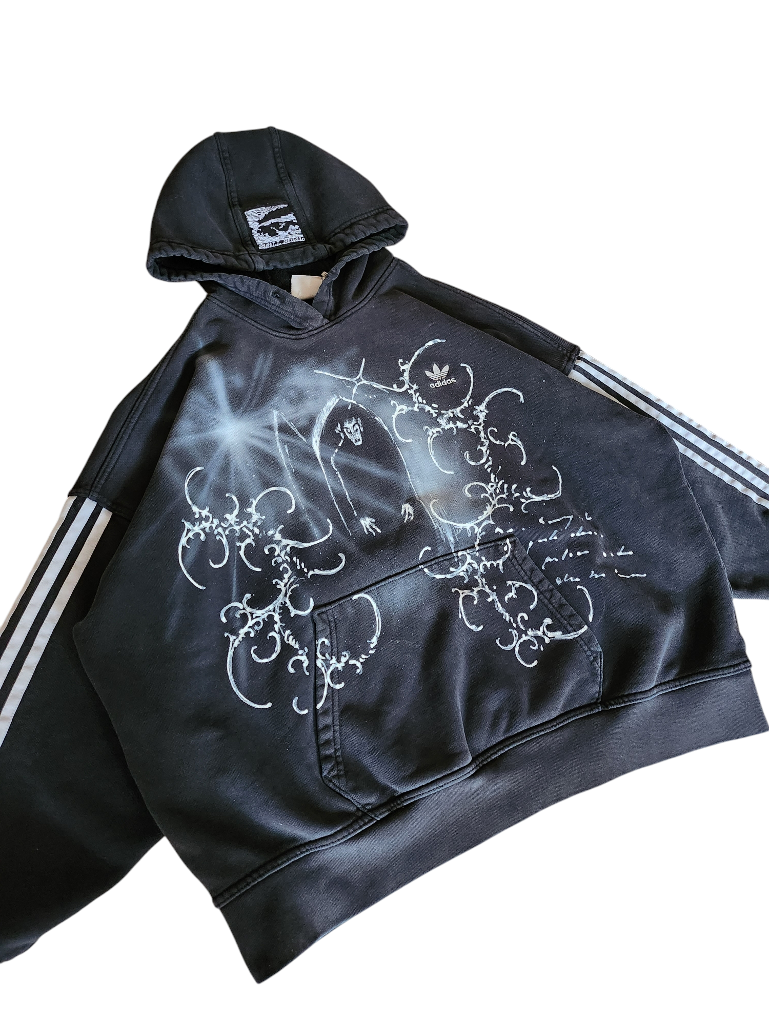 Czarna bluza adidas custom cybersigilism