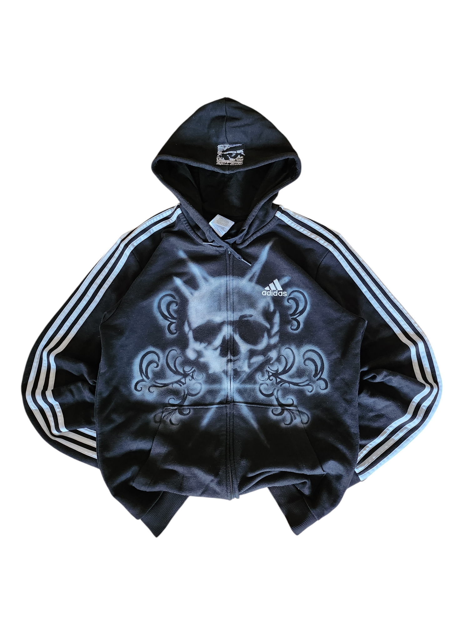 Czarna custom bluza cybersigilism adidas