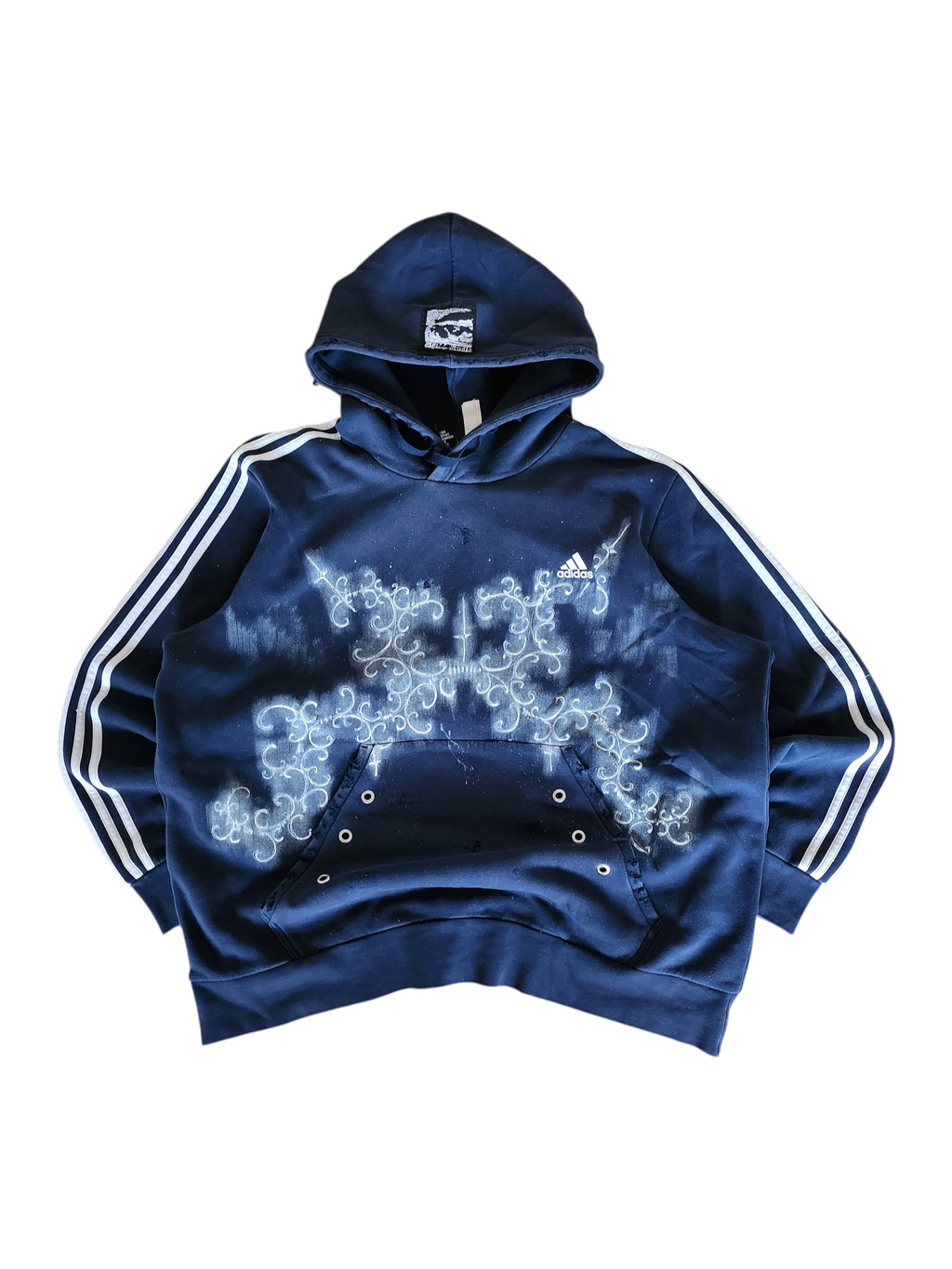 Granatowa bluza custom cybersigilism adidas