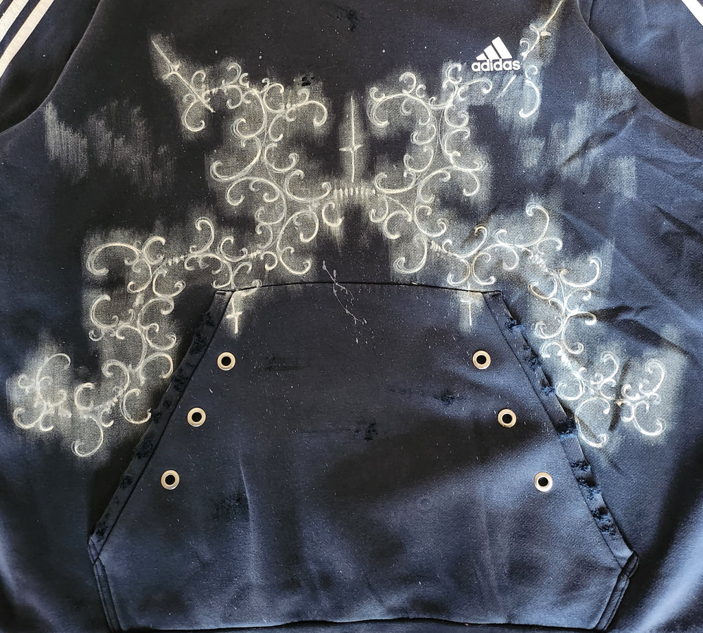 Granatowa bluza custom cybersigilism adidas