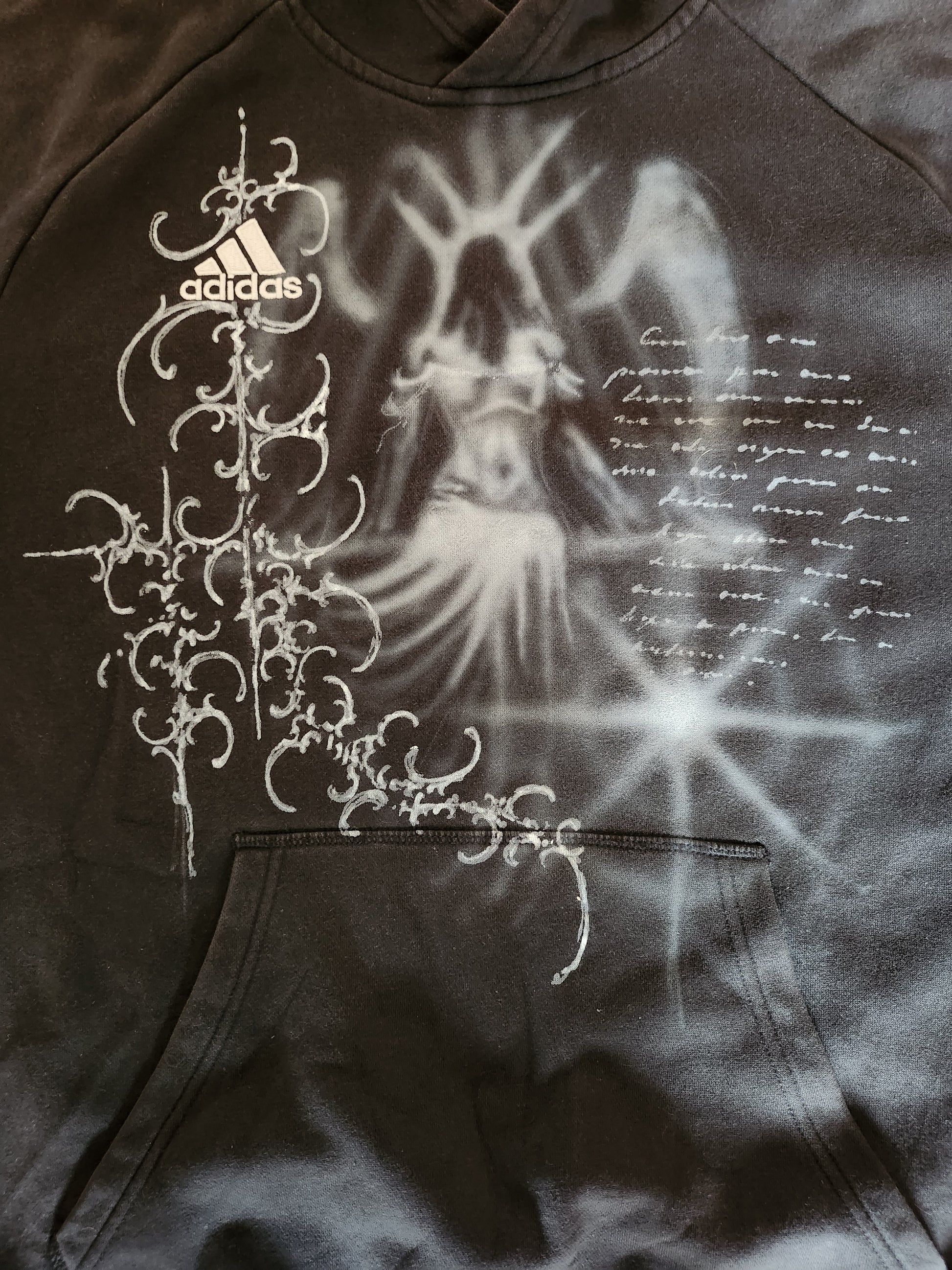 Czarna bluza custom cybersigilism adidas