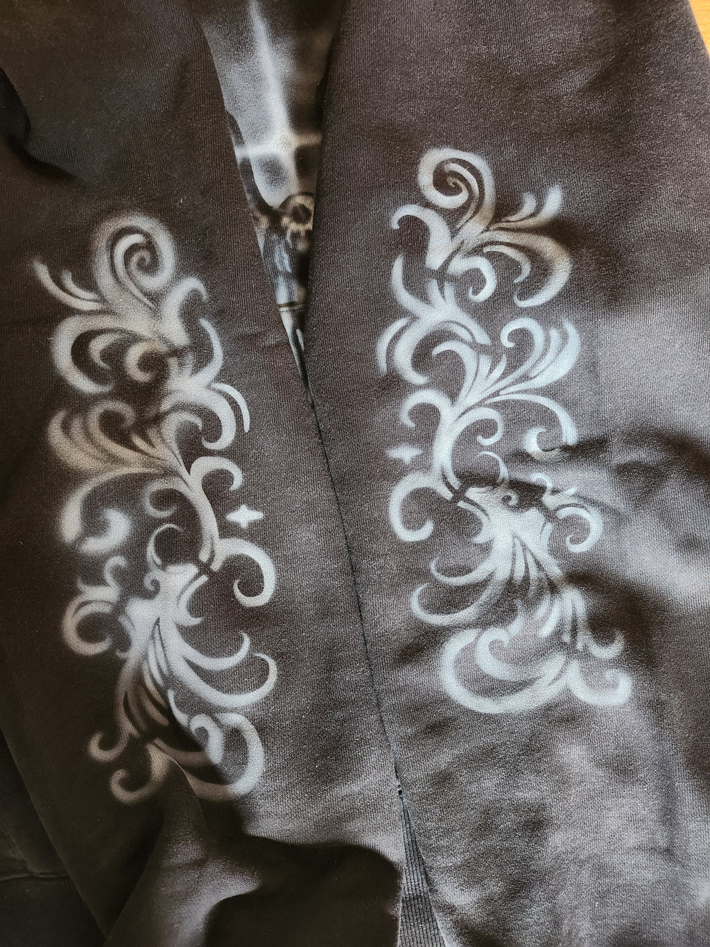 Czarna bluza custom cybersigilism adidas