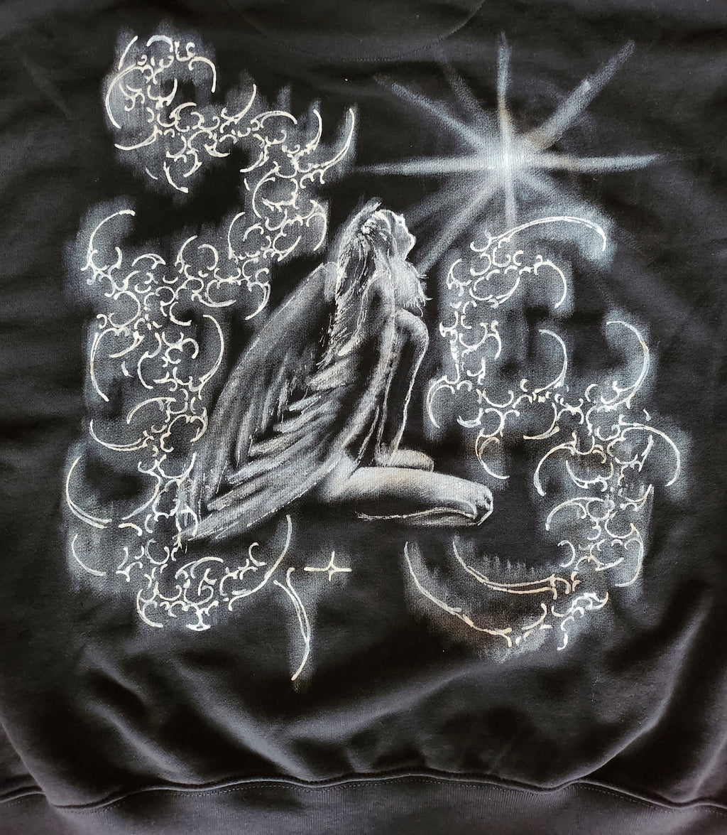 Czarna boxy bluza custom cybersigilism