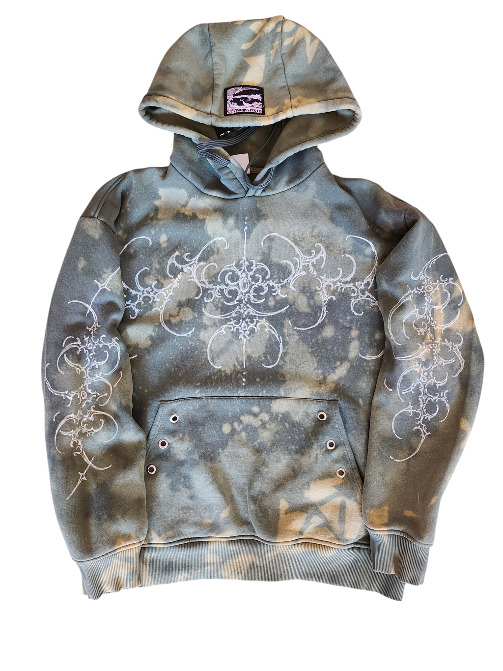 Zielona bluza tie dye custom cybersigilism