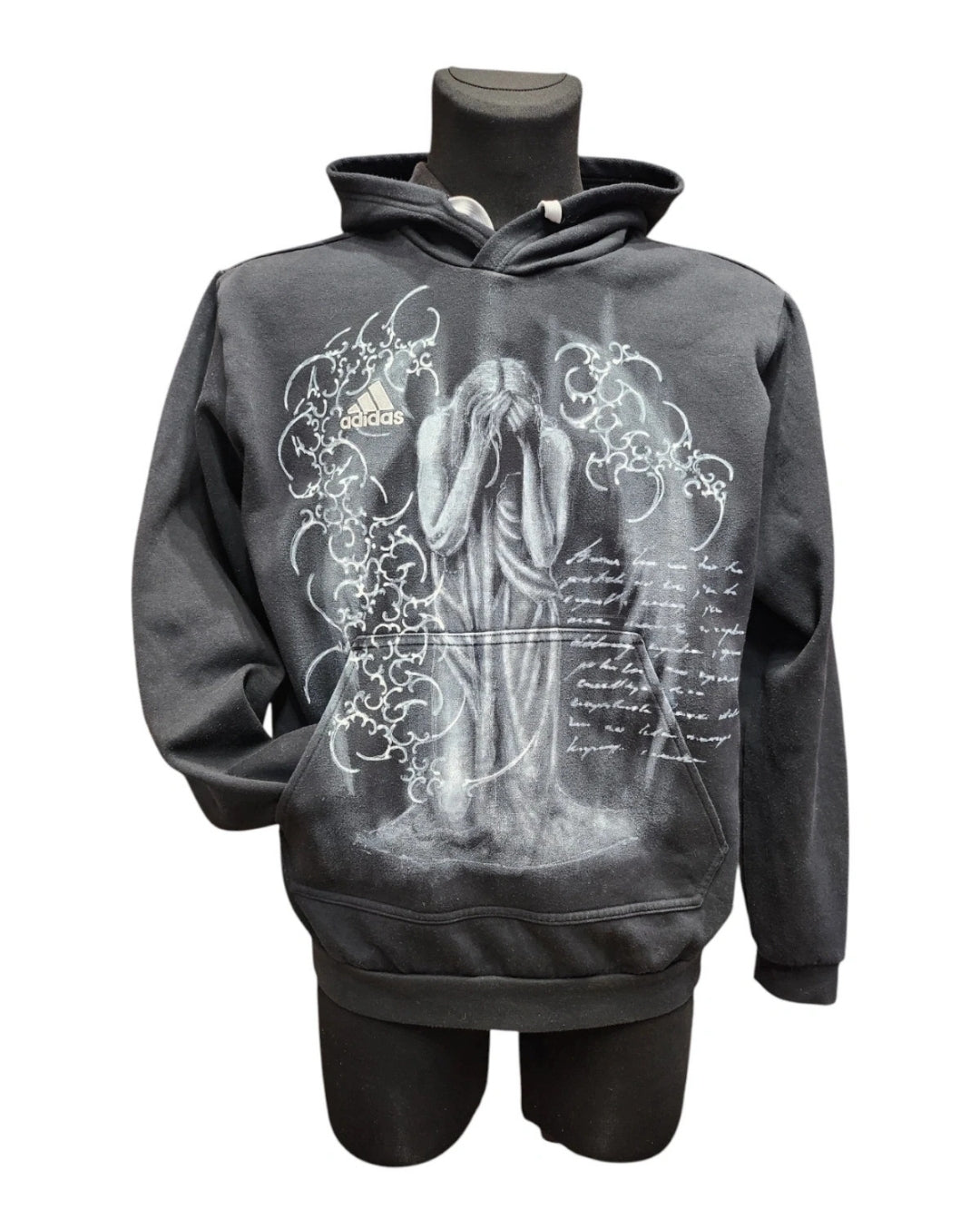 Czarna custom bluza cybersigilism adidas