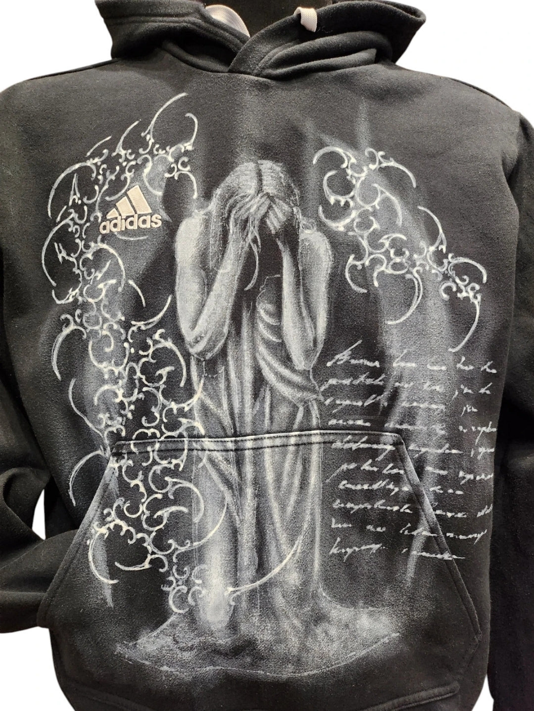 Czarna custom bluza cybersigilism adidas