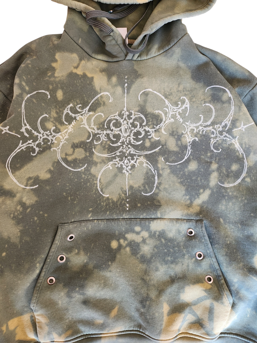 Zielona bluza tie dye custom cybersigilism