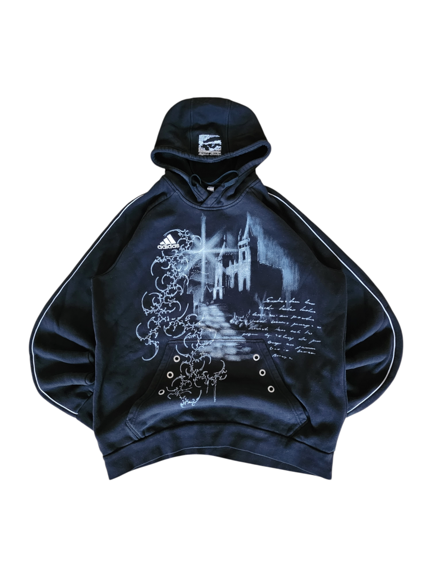 Czarna bluza custom cybersigilism adidas