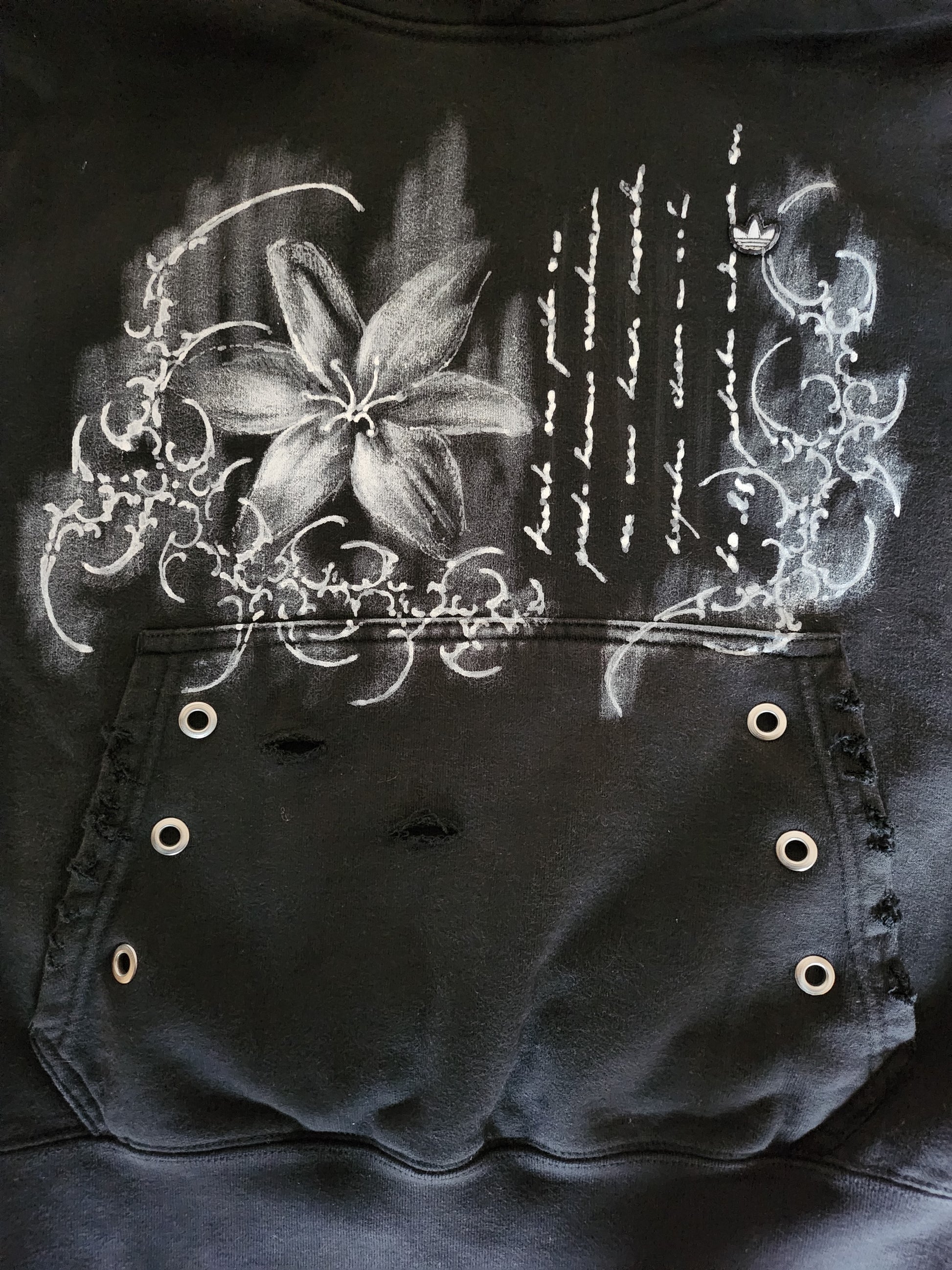 Czarna bluza custom cybersigilism adidas