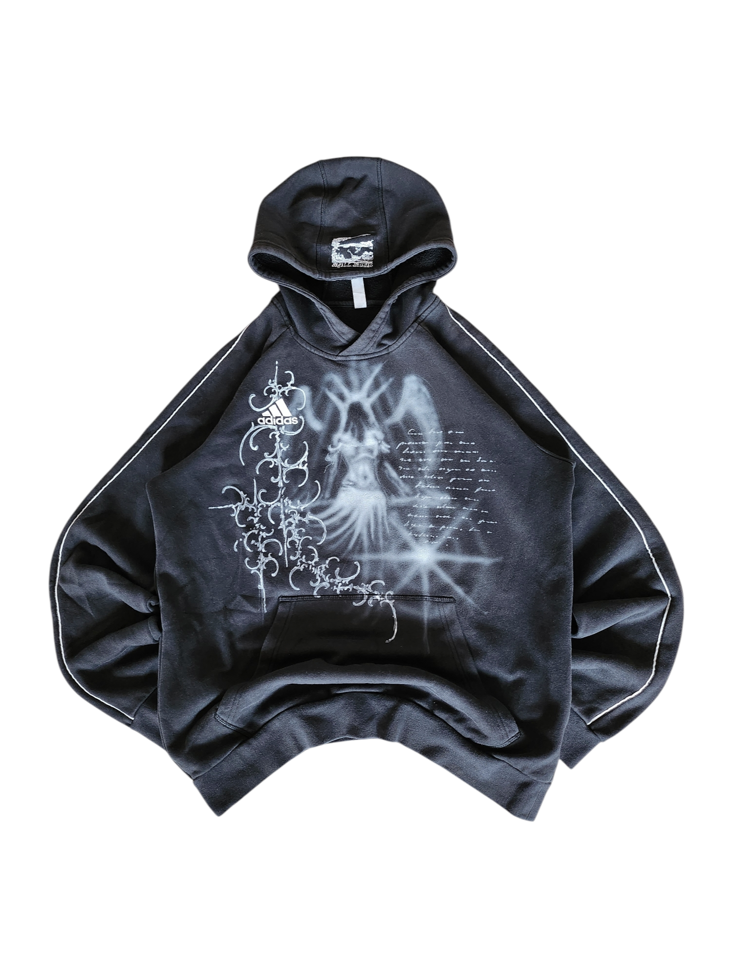 Czarna bluza custom cybersigilism adidas