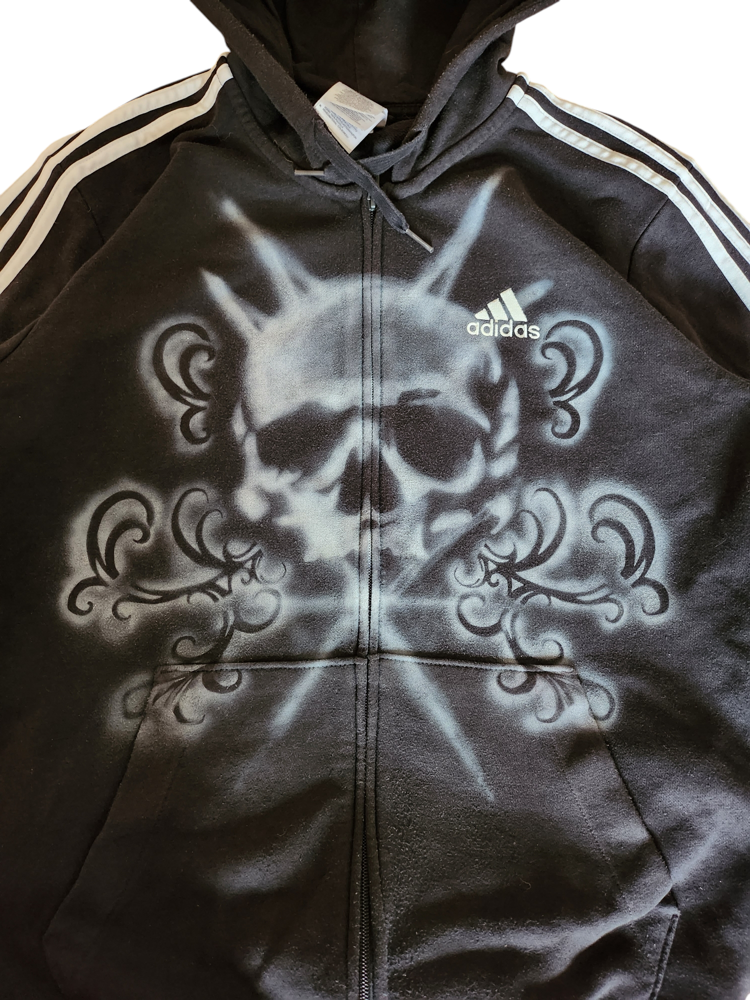 Czarna custom bluza cybersigilism adidas